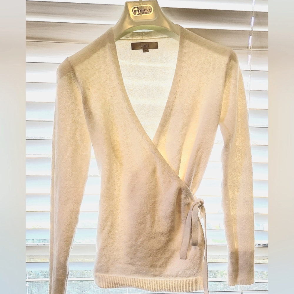 LOFT Wrap around V neck sweater
